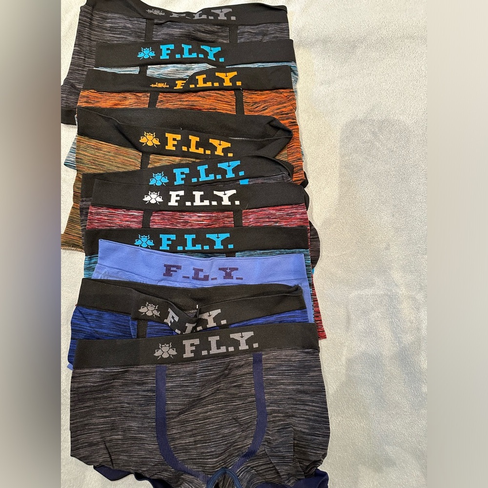 10 Pair FLY Boys Small Size 7/8 Multicoloured Underwear Briefs
